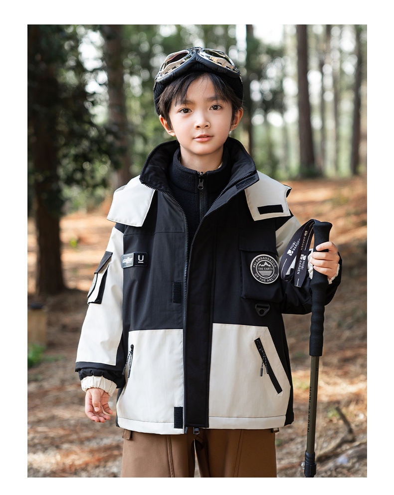 Outdoor down/fleece liner 3-in-1 jacket for kids 220-BD1655