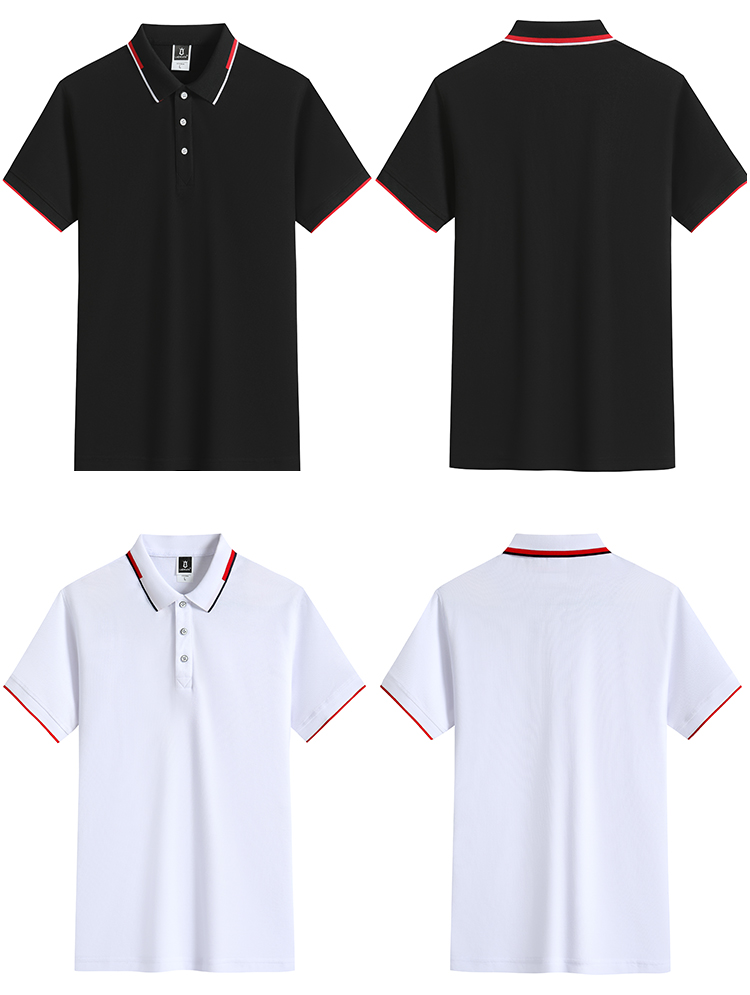 190g32 stripe lapel short-sleeved POLO shirt universal style W14-1689