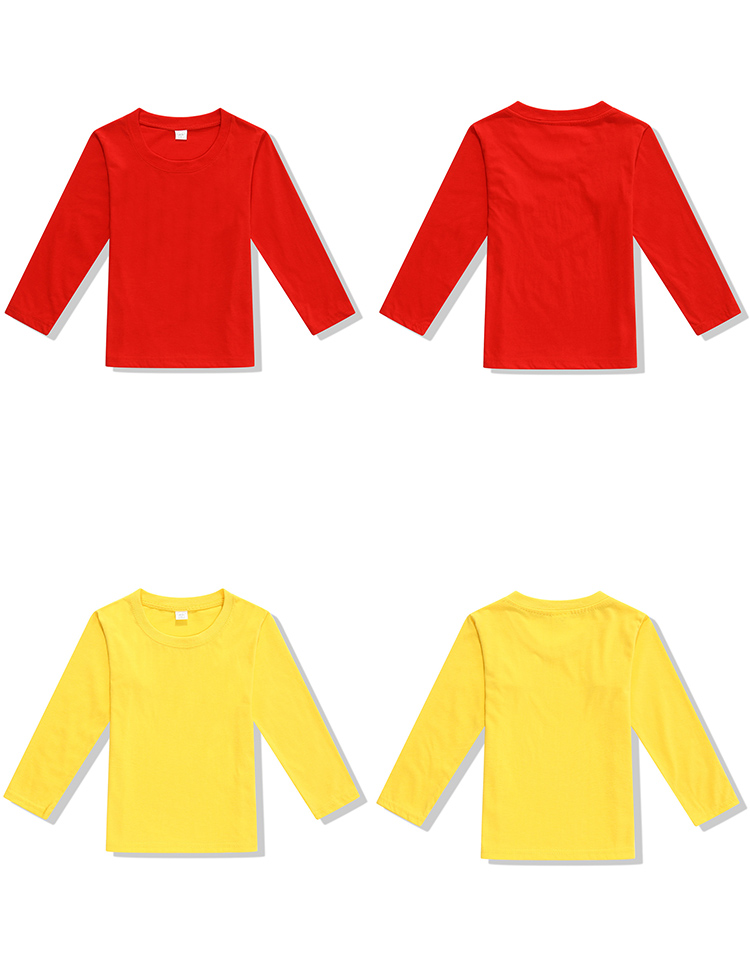 200g 32 count jersey round neck long sleeve T-shirt for children YZ02-1080