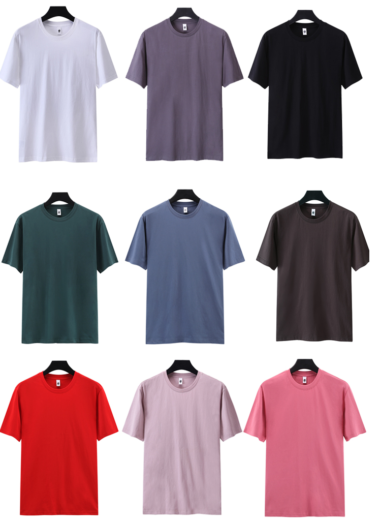 240g drop shoulder Xinjiang long-staple cotton round neck short-sleeved T-shirt GJ22-8873