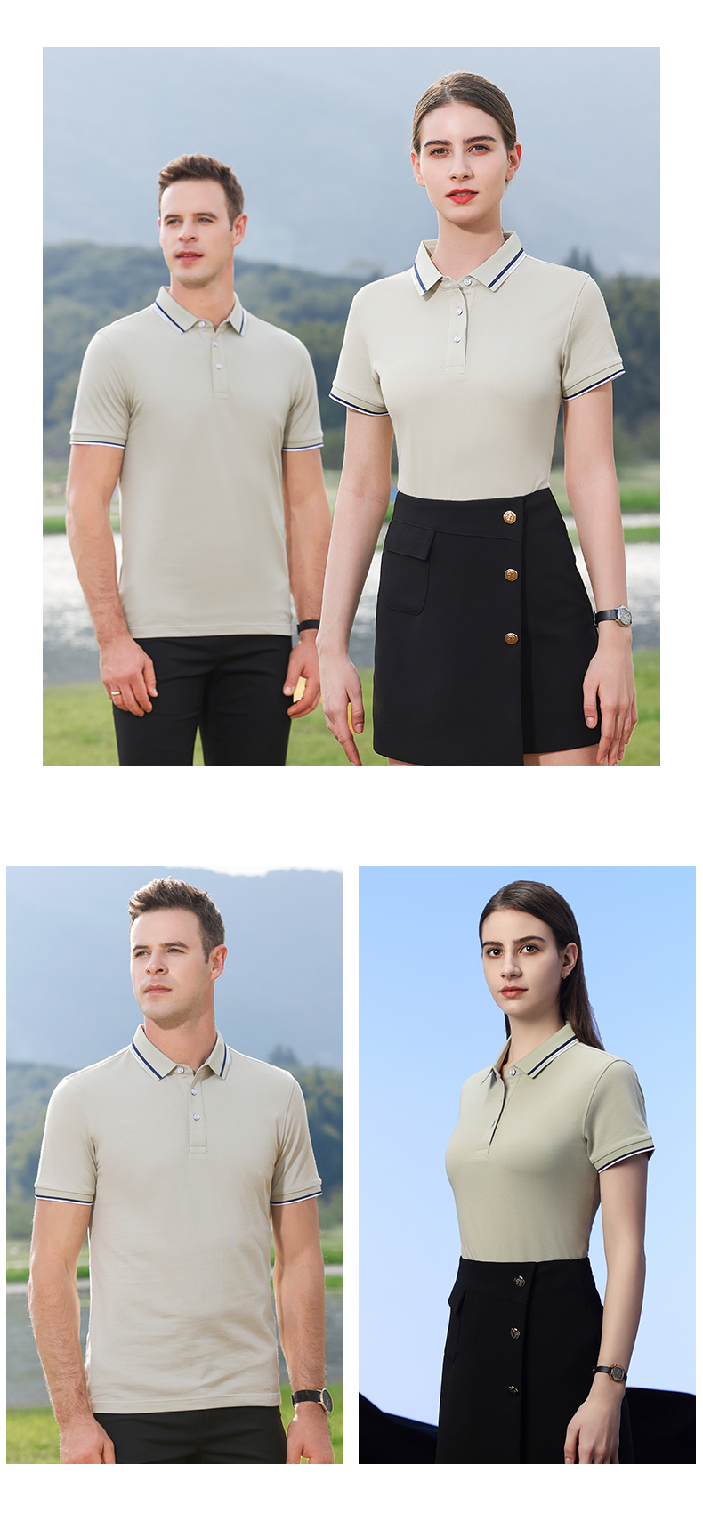 190g 40 count lapel short sleeve POLO shirt universal GT1-33002