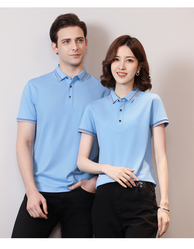 200g 40s silk cotton lapel series short-sleeved POLO shirt general style YZ03-H9959