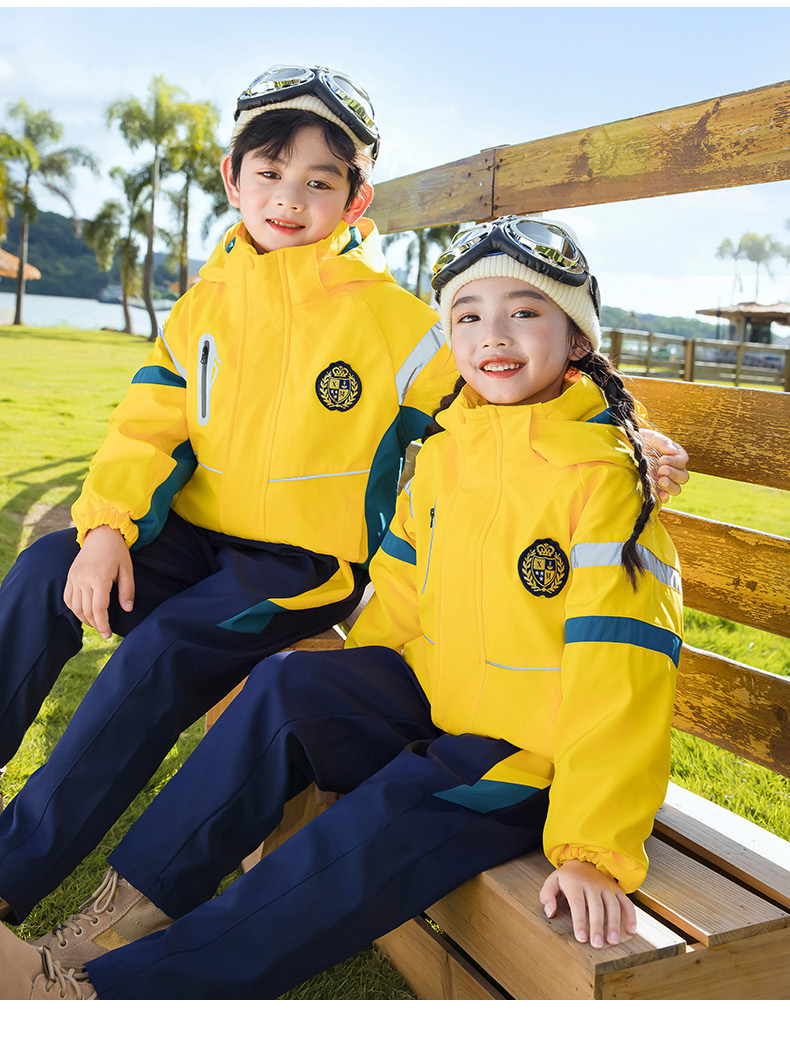 Polar fleece liner outdoor warm jacket children 215-9107 two-piece set (with label)