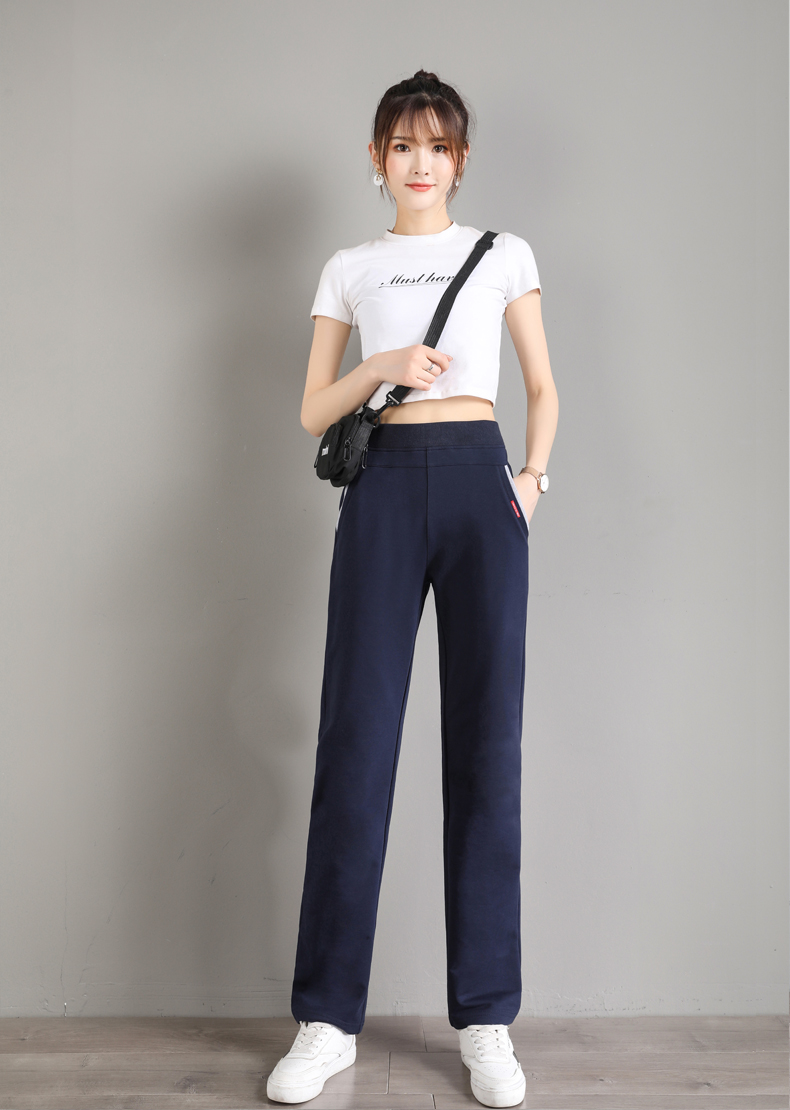 Versatile solid color casual straight pants for women G32-CR610