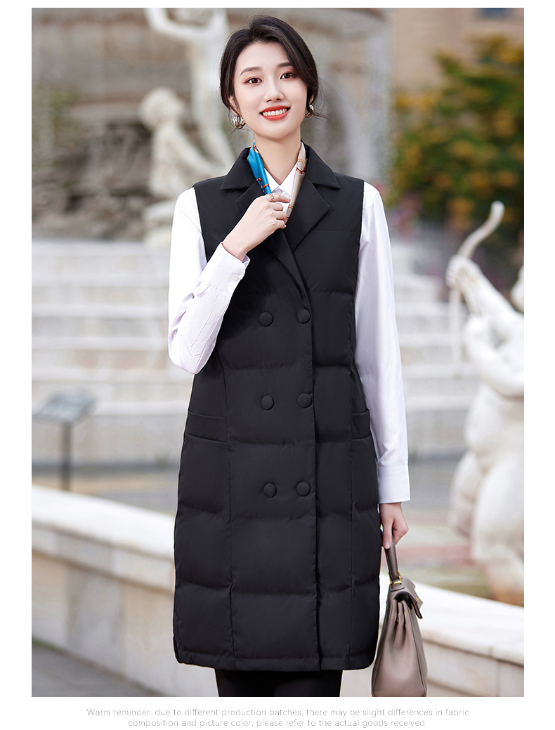 Autumn and winter business sleeveless mid-length cotton coat for women DY7-2322 for women