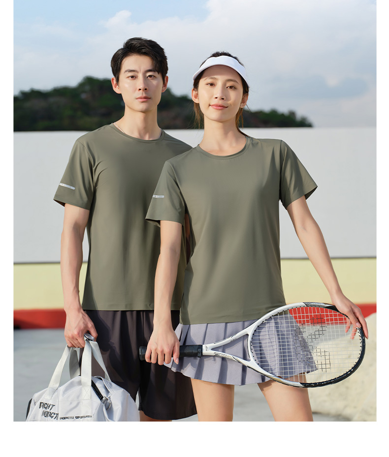 170g high-end seamless nylon round neck short sleeves YZ01-8323