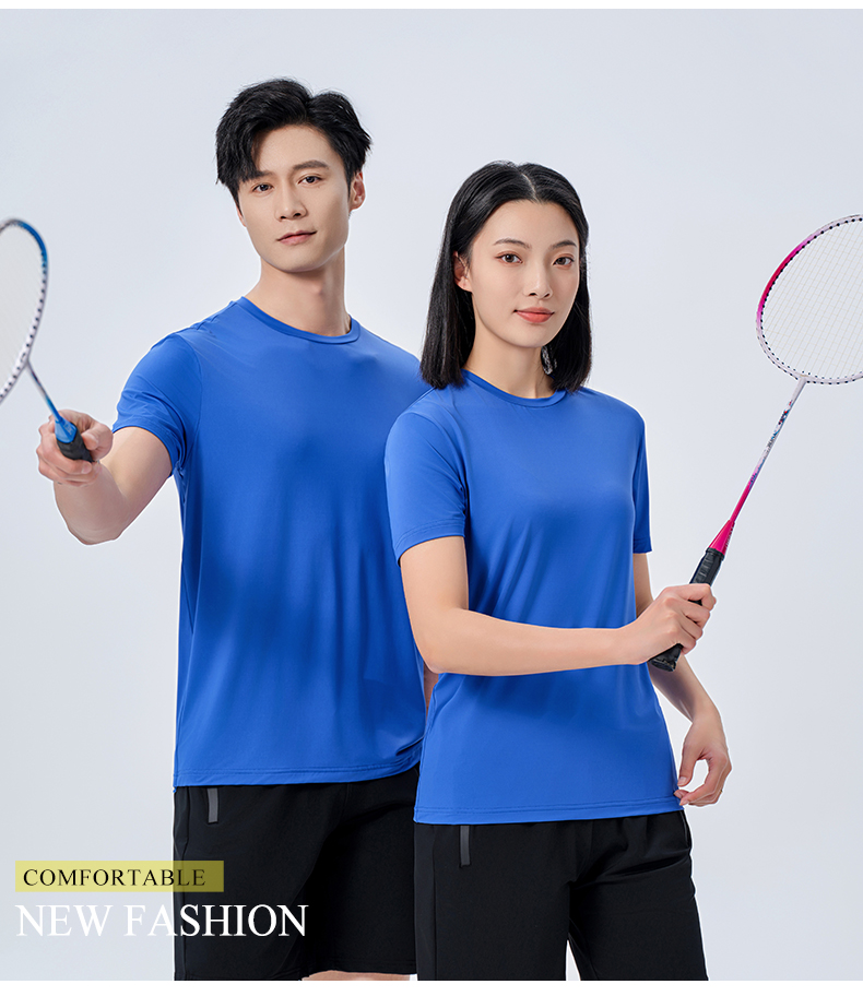 180g Zhengyang series sunscreen ice silk round neck short sleeves W07-586