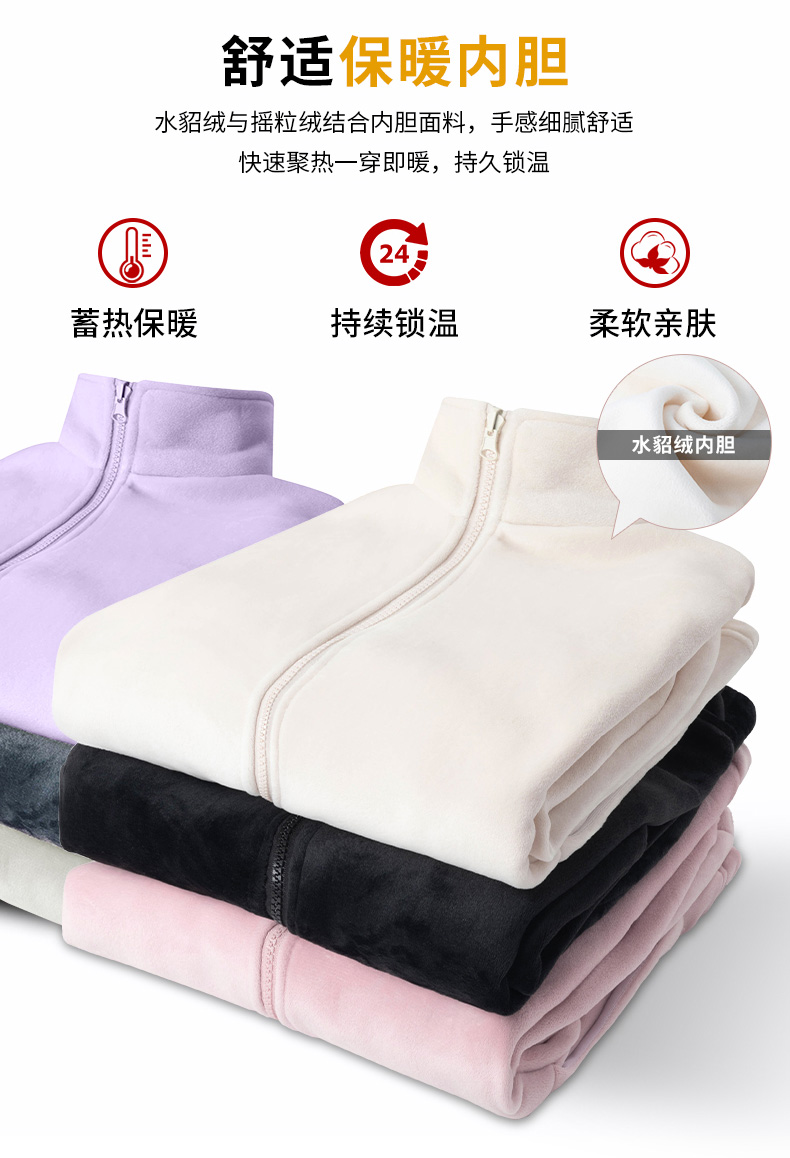 Water-repellent polar fleece liner three-in-one jacket KE2-S2408 men