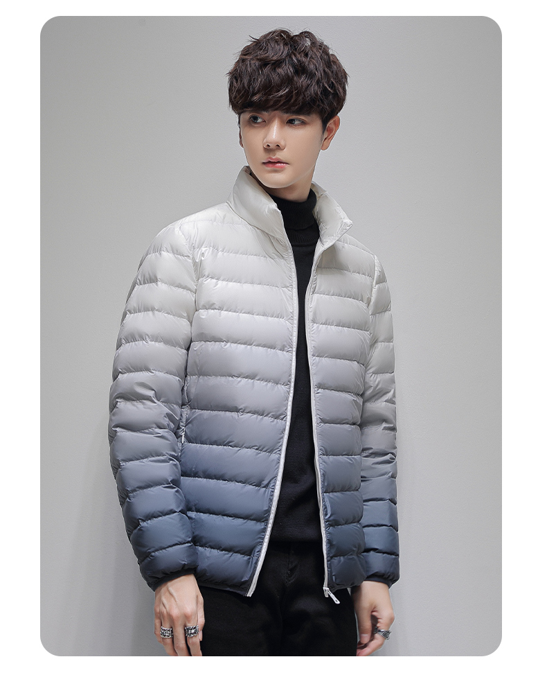 Personalized gradient stand collar down jacket KN2-82206