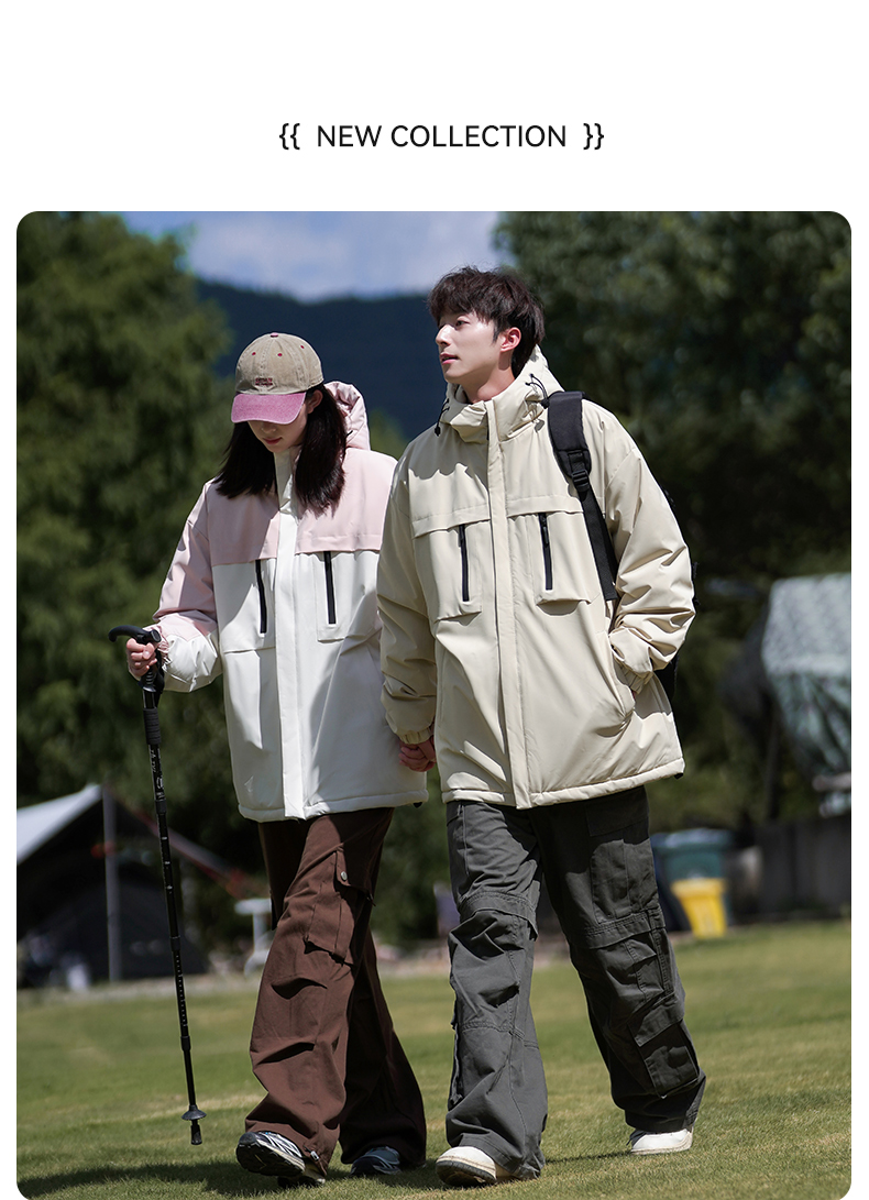 Outdoor graphene lining warm waterproof cotton jacket KN2-MY6666