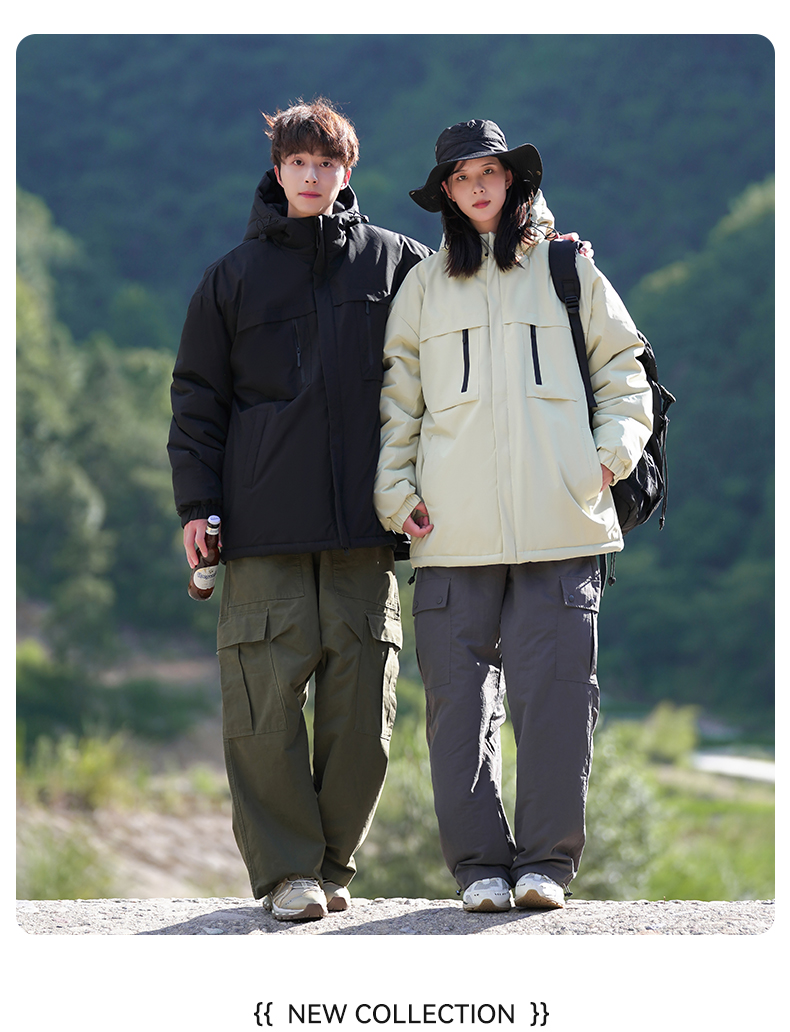 Outdoor graphene lining warm waterproof cotton jacket KN2-MY6666