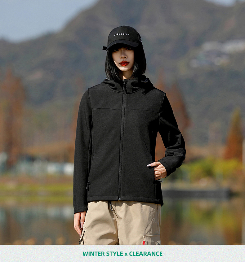 Waterproof single layer fleece soft shell jacket for women KH1-6699