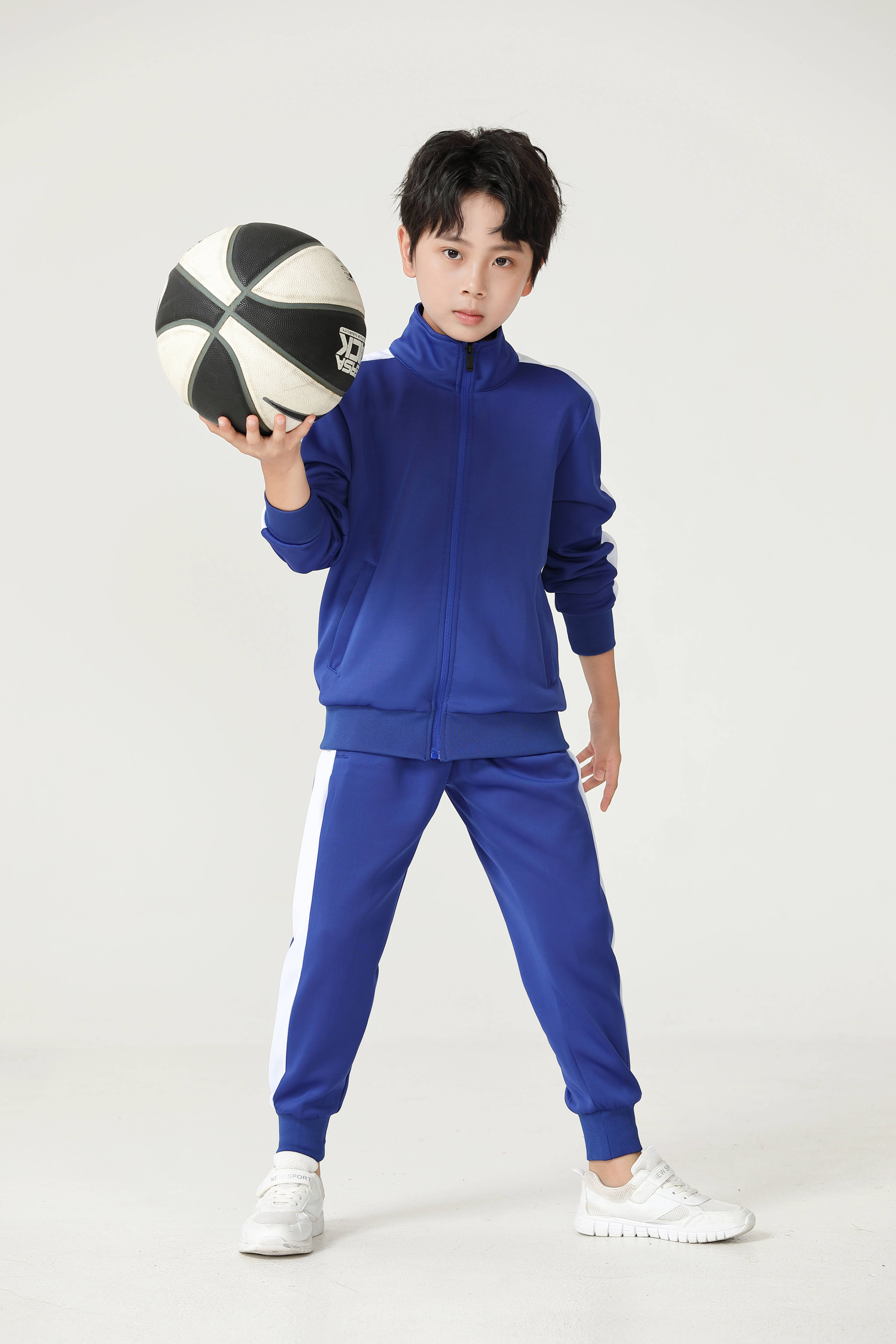 Healthy cloth sports casual stand-up collar side color-blocking children long-sleeved jacket G19-2003 children style