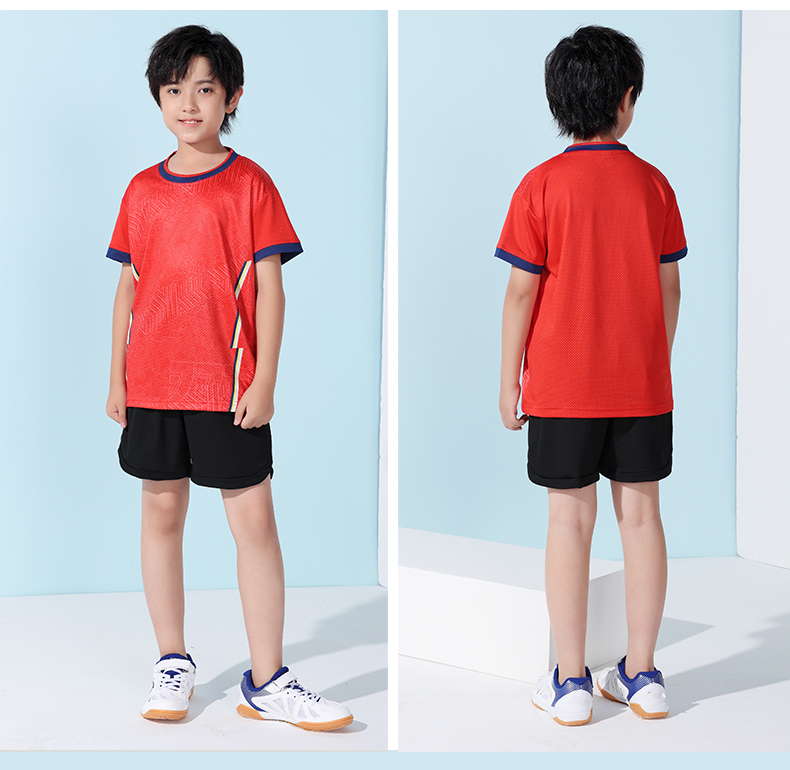 Parent-child quick-drying cool sports soldier feather short-sleeved tops for girls/children GB7-363