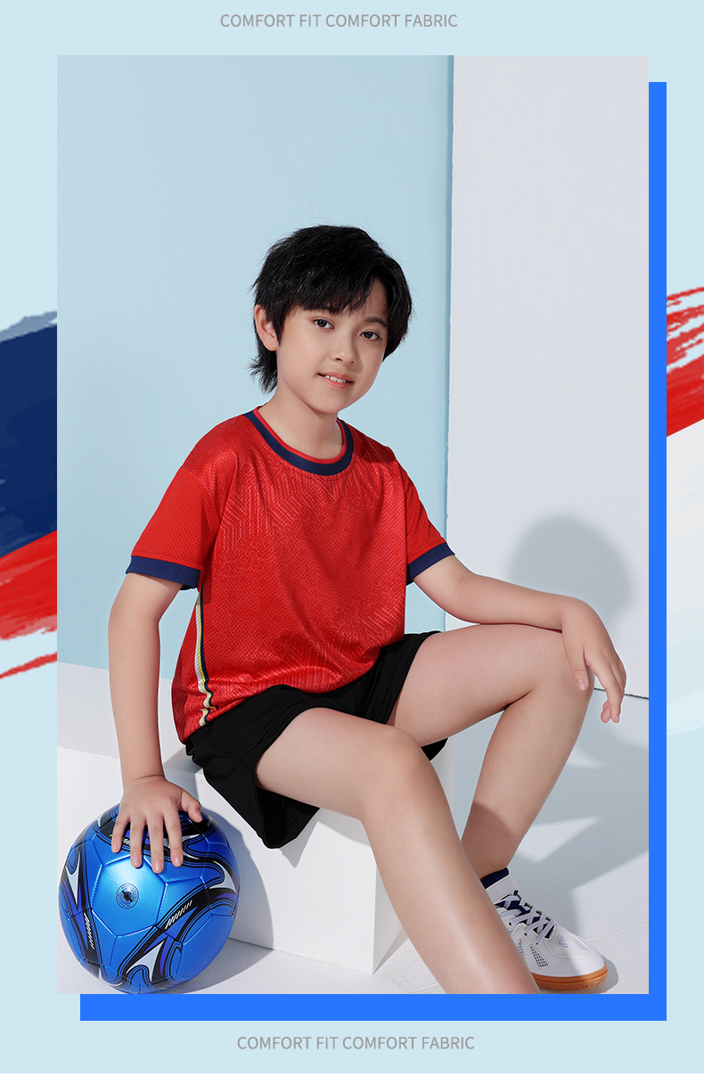 Parent-child quick-drying cool sports soldier feather short-sleeved tops for girls/children GB7-363