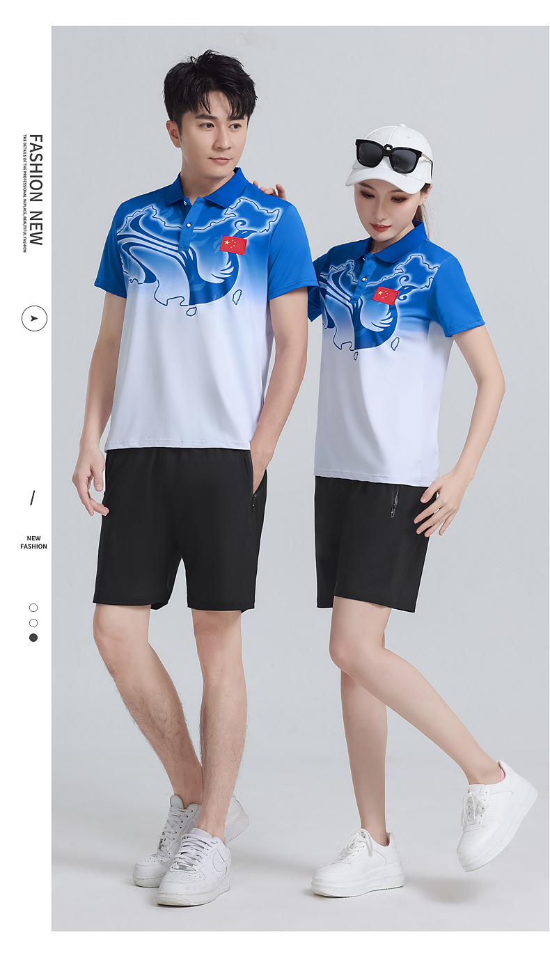 Comfortable and breathable couple sportswear shorts set KC3-555