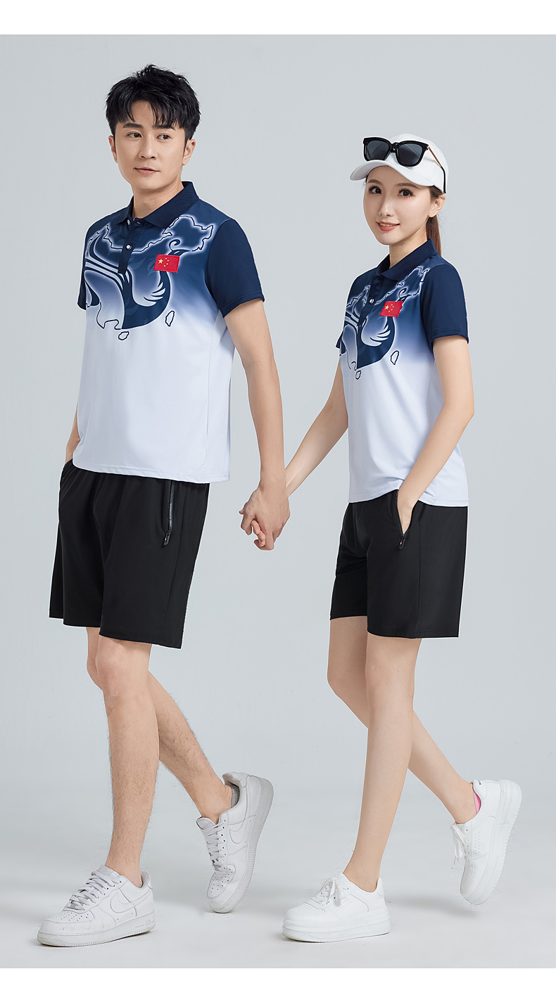 Comfortable and breathable couple sportswear shorts set KC3-555