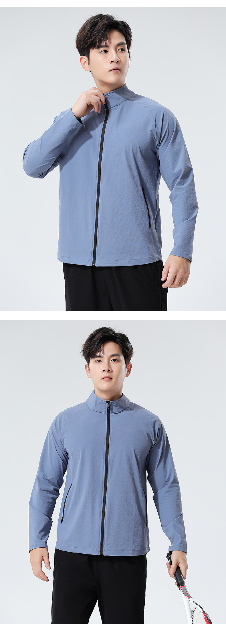 Long-sleeved sports jacket men quick-drying stand-up collar jacket G19-3018