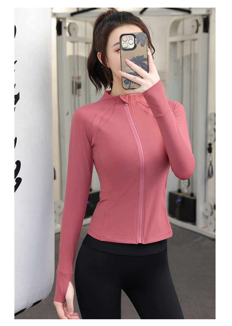 Fashion sports zipper yoga jacket W18-CX-122