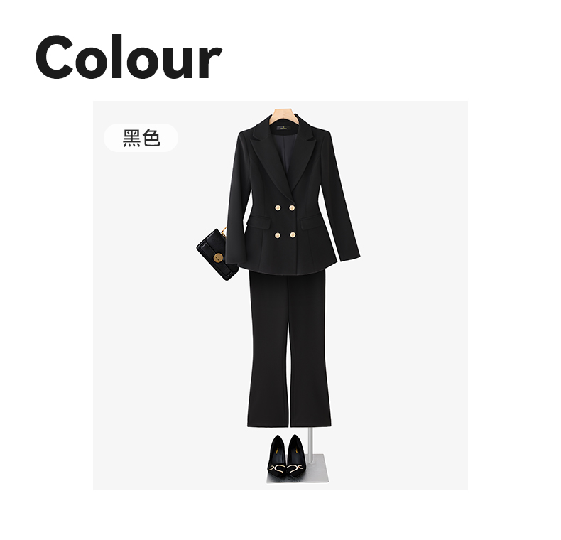 Solid color professional suit pants for women 134-8133 trousers