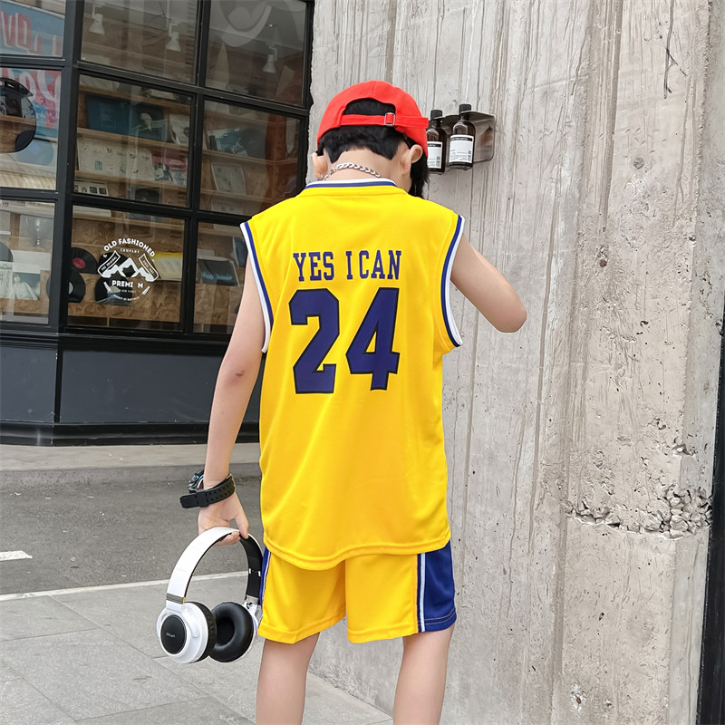 Children sports basketball vest suit GB1-035