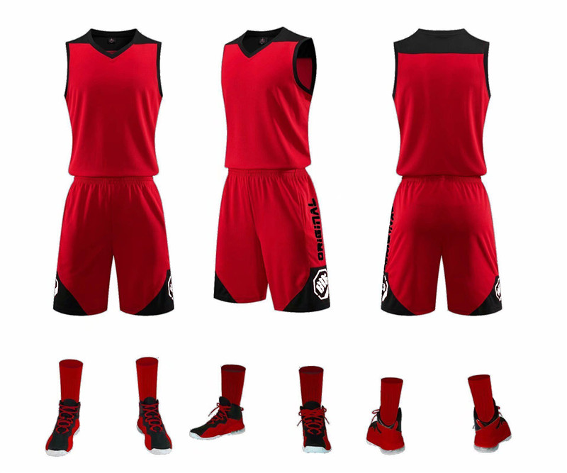 Printed color matching quick-drying basketball suit GLT-2019