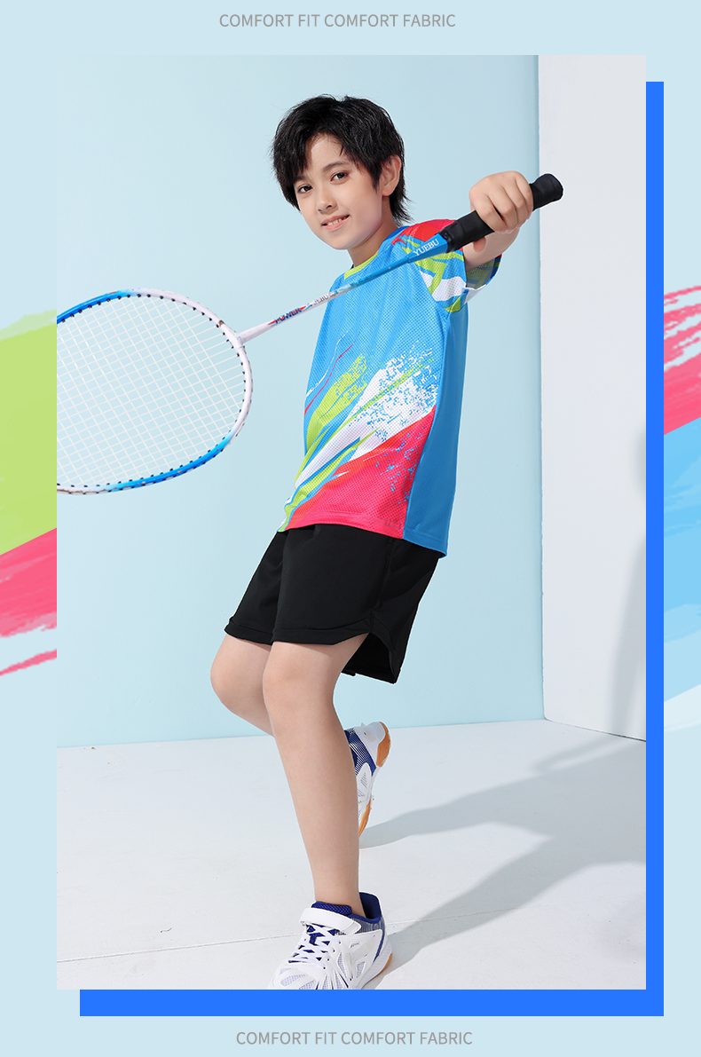 Quick-drying sportswear short-sleeved top for girls/children GB7-360