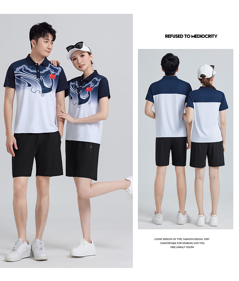 Comfortable and breathable couple sportswear shorts set KC3-555