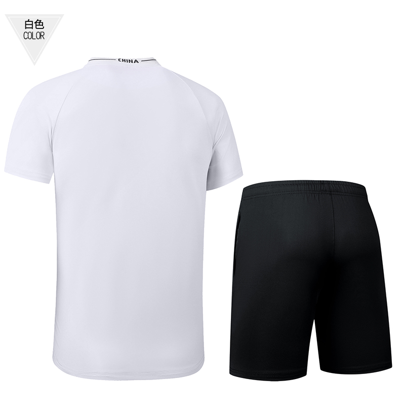 Summer short-sleeved sports round neck T-shirt short set KE4-158