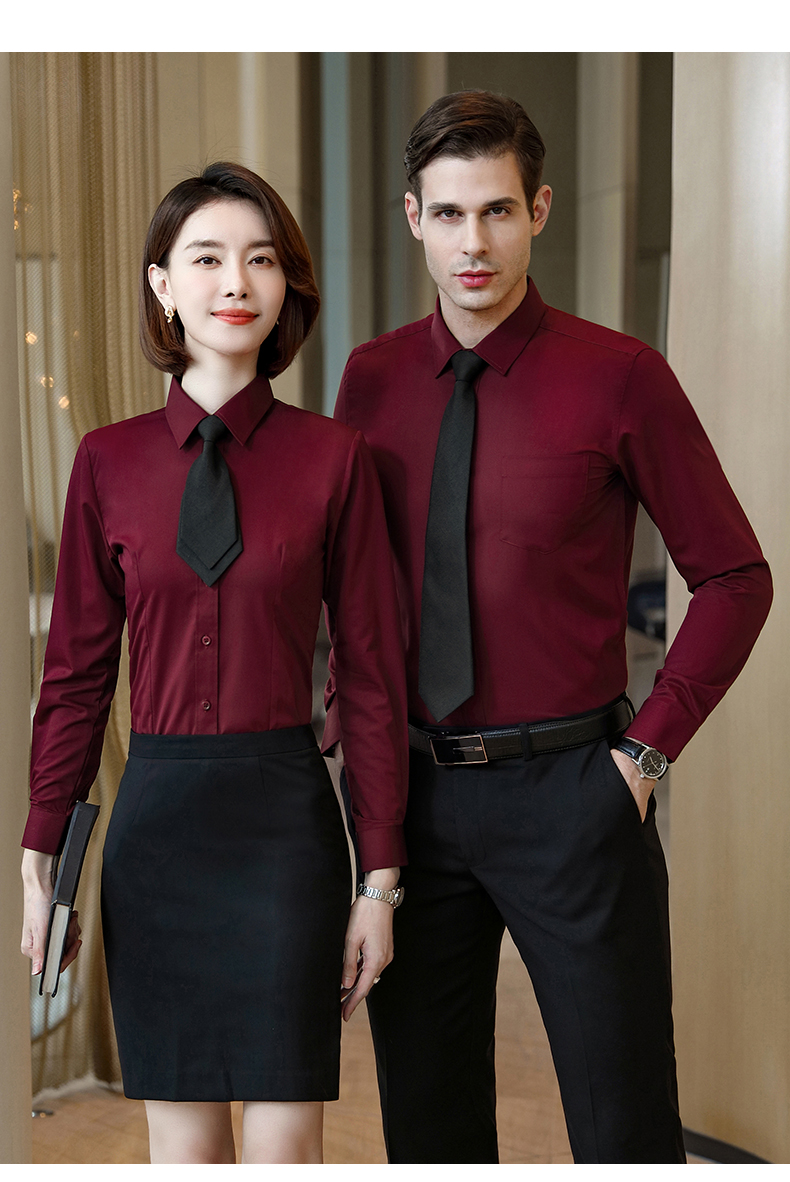 Business temperament long-sleeved shirt for men and women DJ1-8966 shirt long sleeve