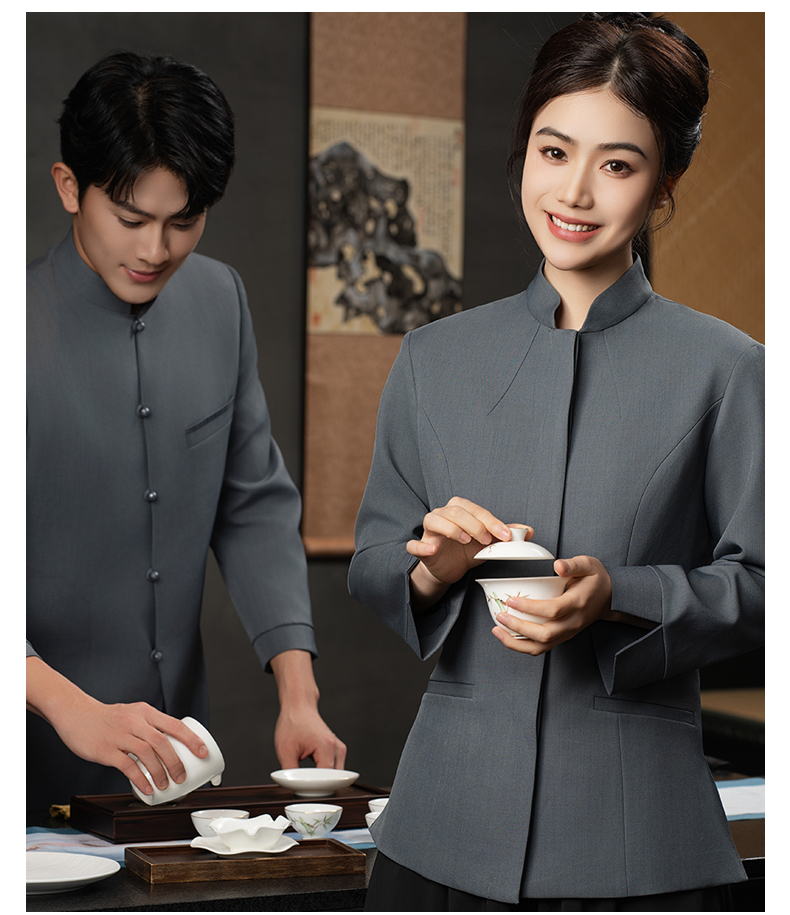 High-end stand-up collar waiter work clothes H20-C24-697