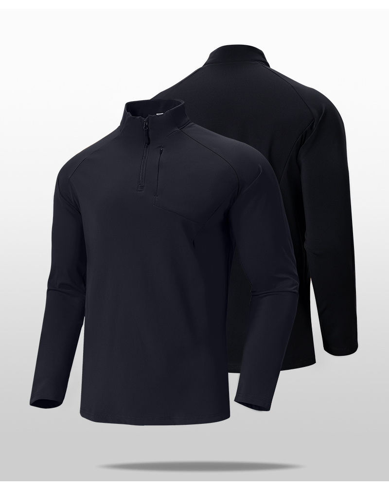 Coolsen brushed solid color half zip sweatshirt KD4-88120