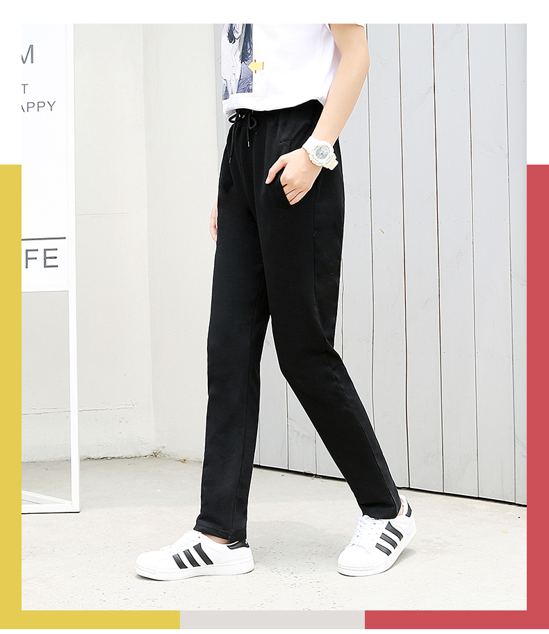 400g striped thin straight trousers H09-520