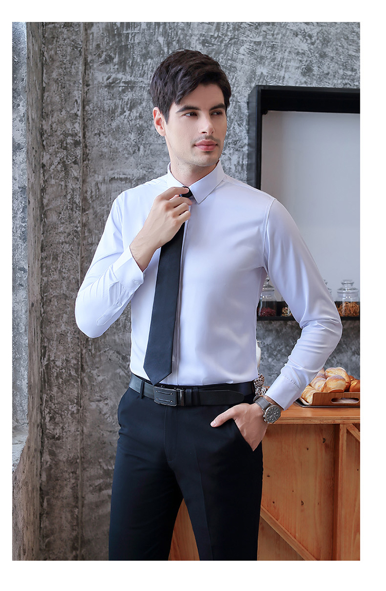 Professional plain solid color long-sleeved shirt DQ1-9801 men