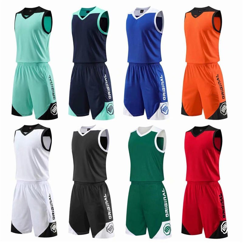 Printed color matching quick-drying basketball suit GLT-2019