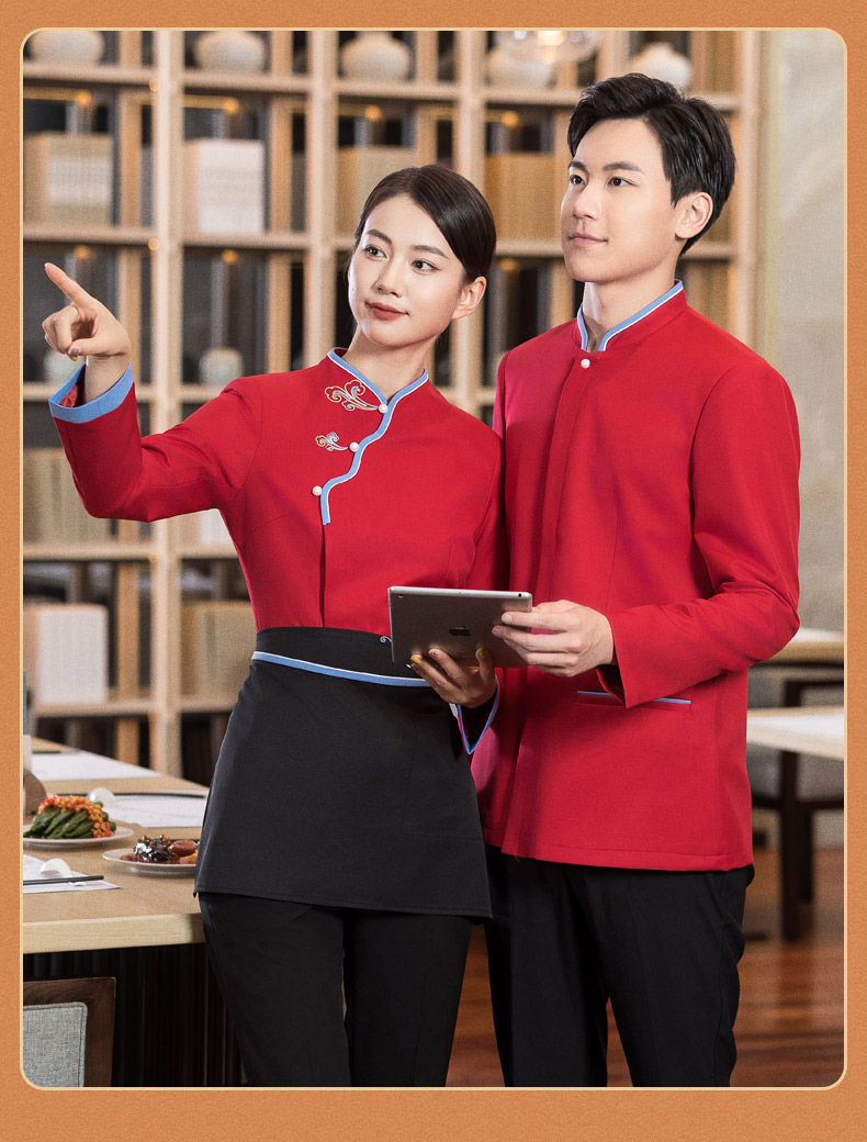 Three-button Xiangyun catering waiter work clothes H01-2022-32 female