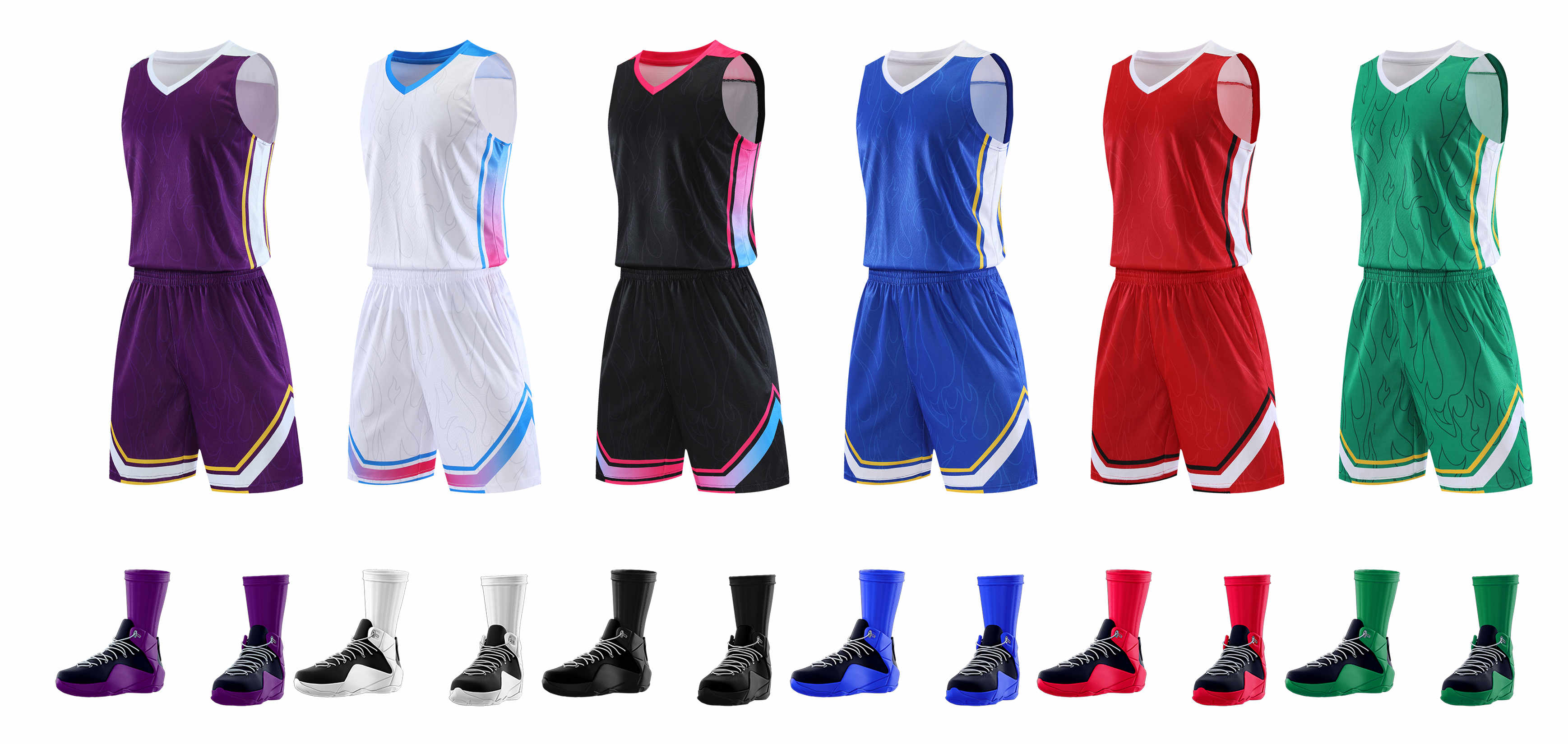 Moisture wicking quick-drying basketball jersey set YA-8622