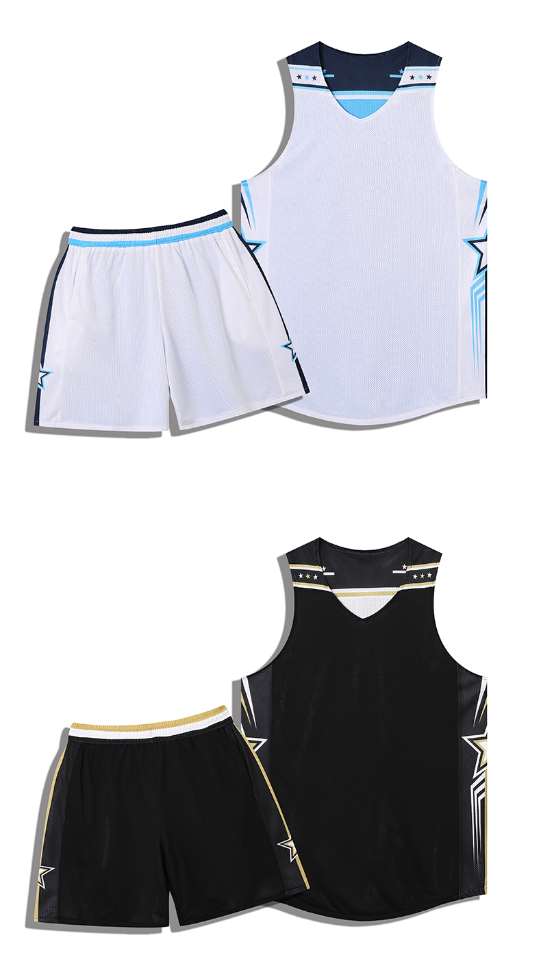 220g American style double-sided small jacquard training sports basketball uniform GY2-B011