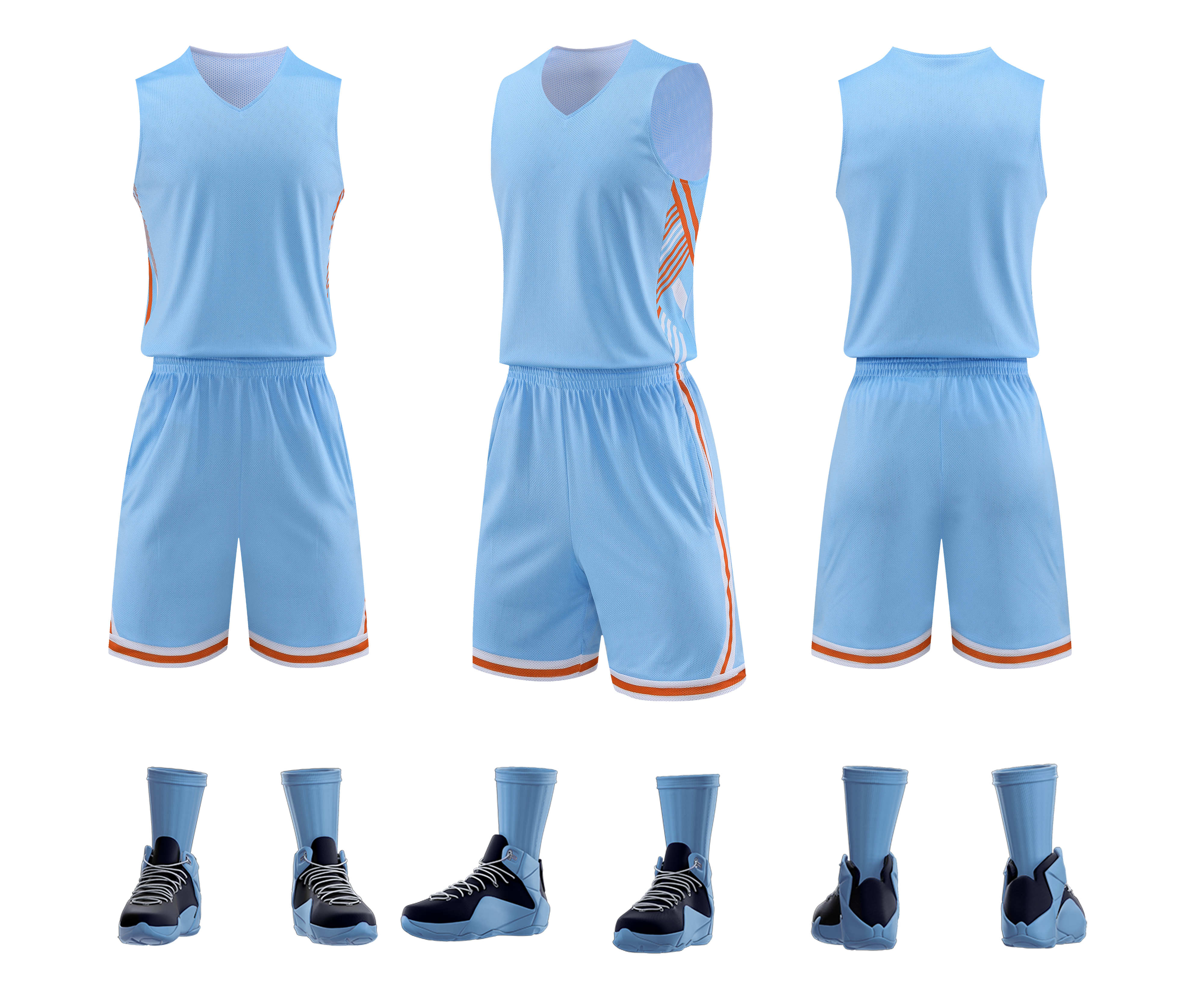 American style breathable casual double-sided vest basketball uniform suit GB9-2026