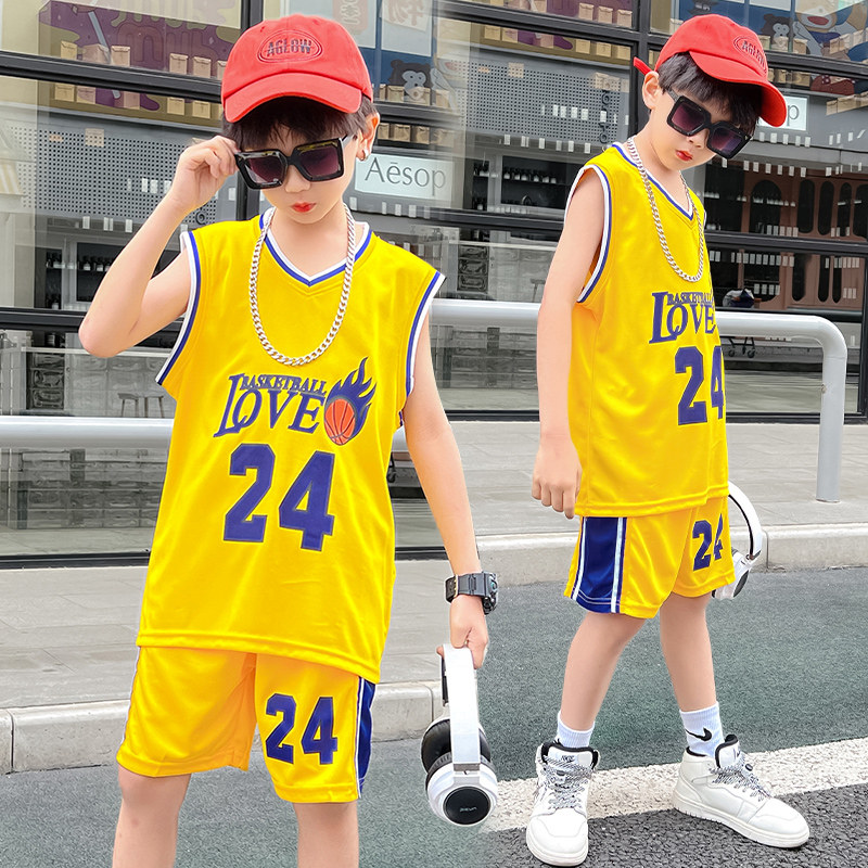 Children sports basketball vest suit GB1-035