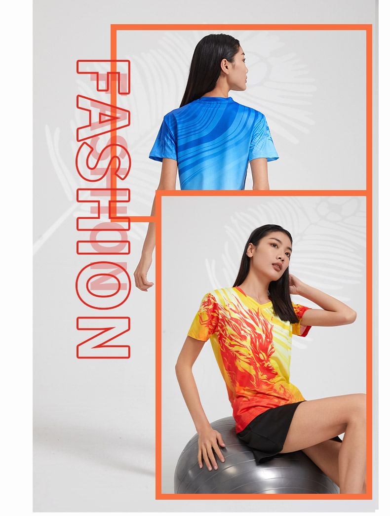 Training suit sportswear quick-drying short-sleeved women GB8-7903 women short-sleeved