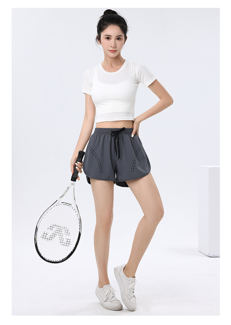 Four-sided stretch anti-exposure breathable sports women shorts 176-B2208