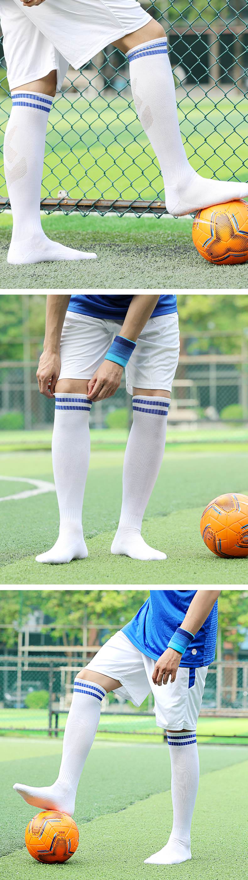 Adult towel bottom solid color universal football socks GY9-CTM011