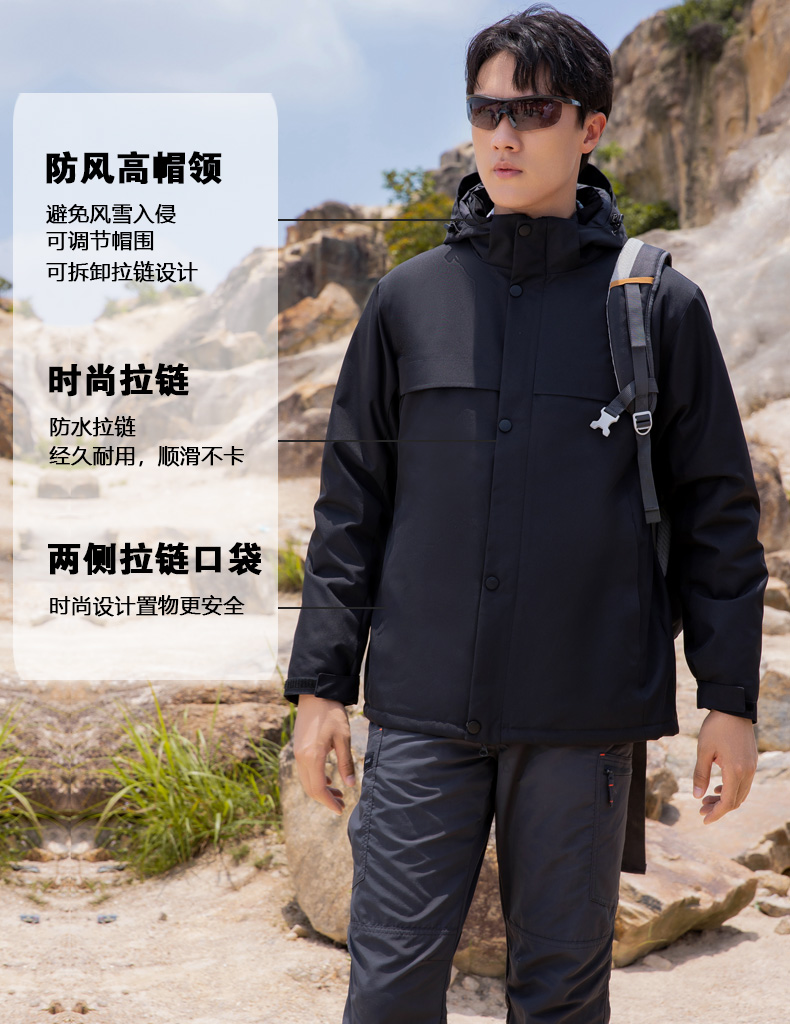 Outdoor warm single layer thick jacket 158-3066