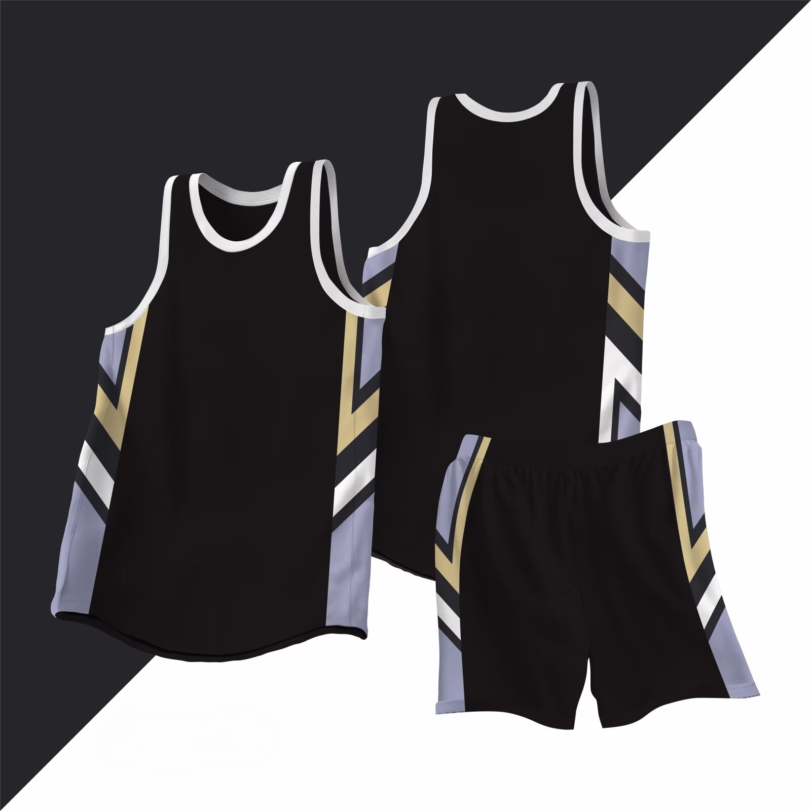 American style color matching basketball uniform suit GB12-227