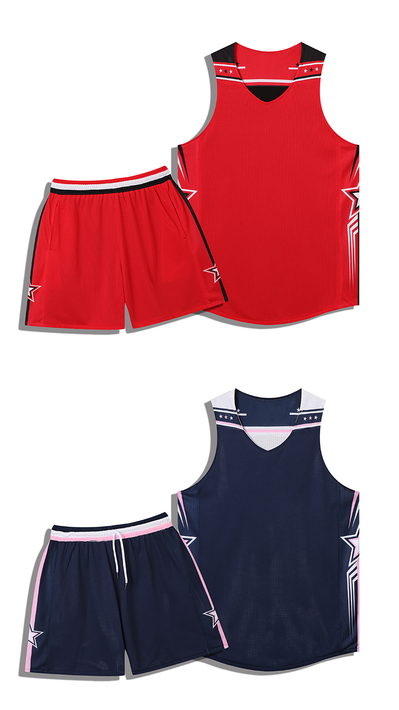 220g American style double-sided small jacquard training sports basketball uniform GY2-B011