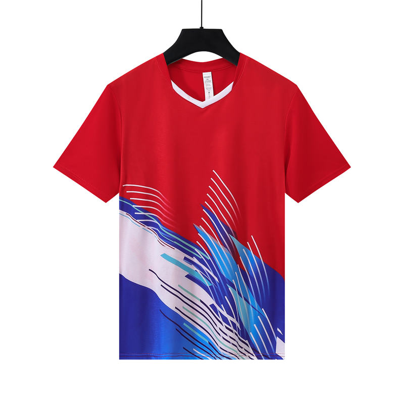 V-neck short-sleeved T-shirt sports training suit GB4-2009