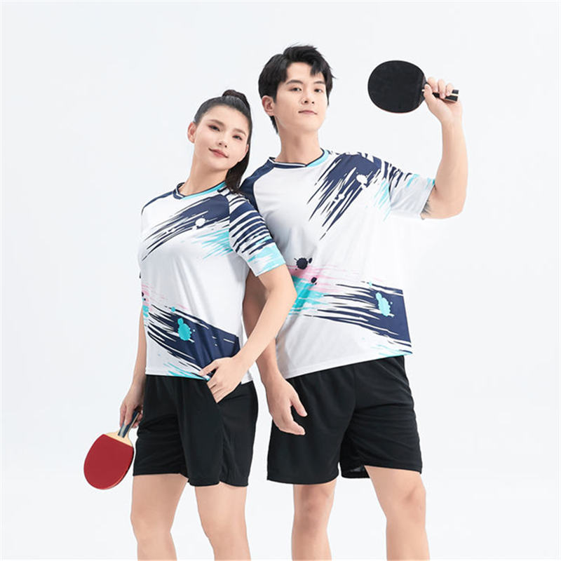 V-neck short-sleeved T-shirt sports training suit GB4-2011