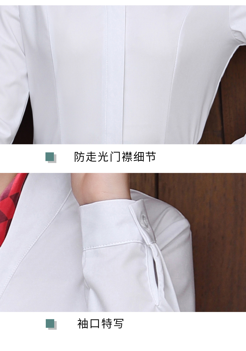 Stewardess professional slim temperament commuter shirt DL1-6108 long-sleeved shirt female (including scarf)