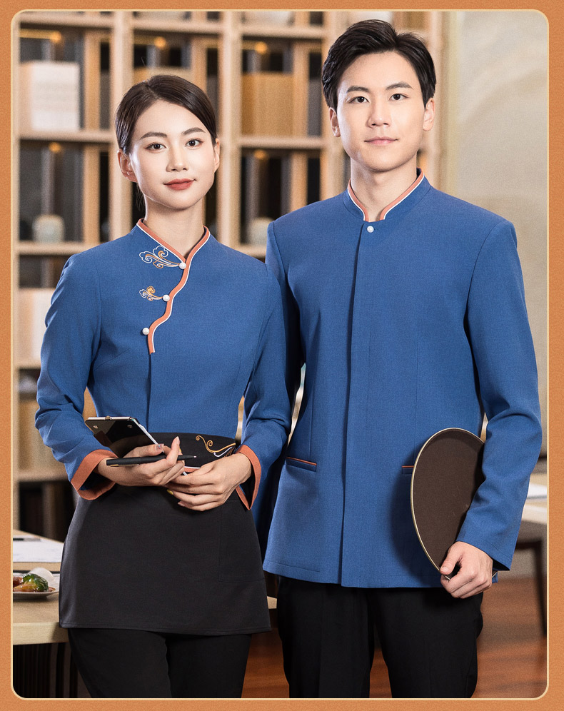 Three-button Xiangyun catering waiter work clothes H01-2022-32 female